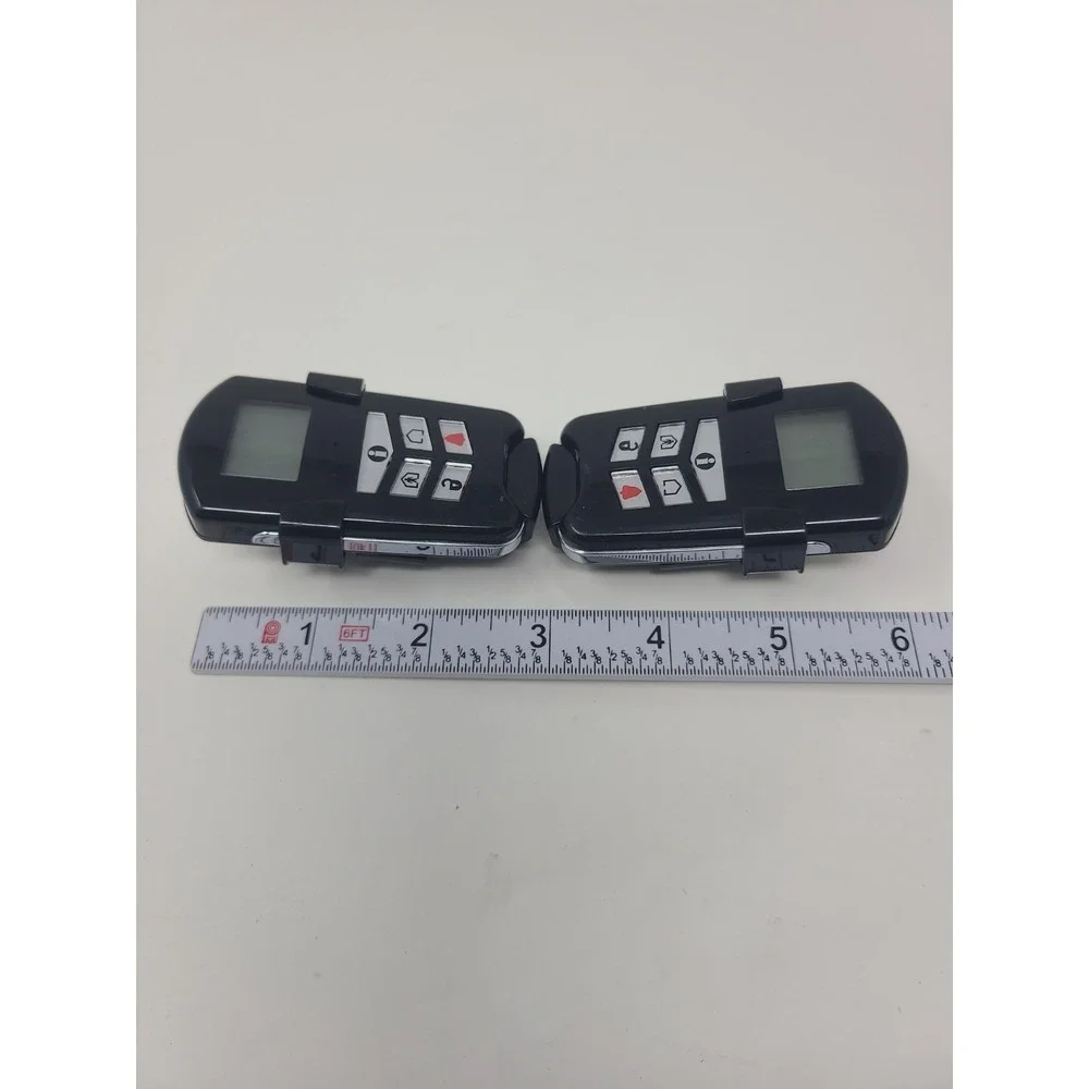 Lot of 2 DSC WT4989 4-Button Wireless Security Key fob w/ Icon Display Working